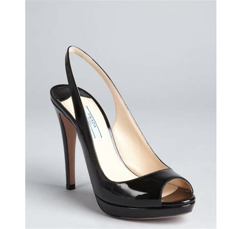 prada peep toe slingback sandal|prada high heeled sandals.